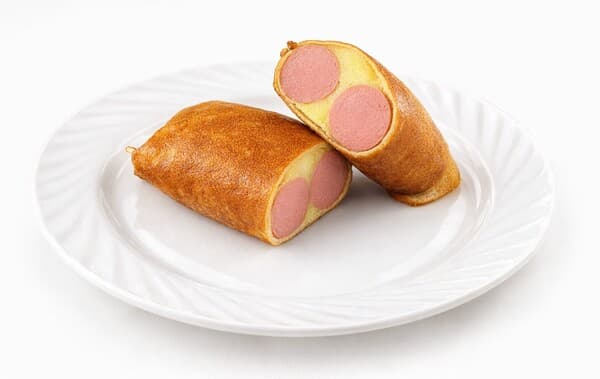 Блинчик с сосисками и картофелем